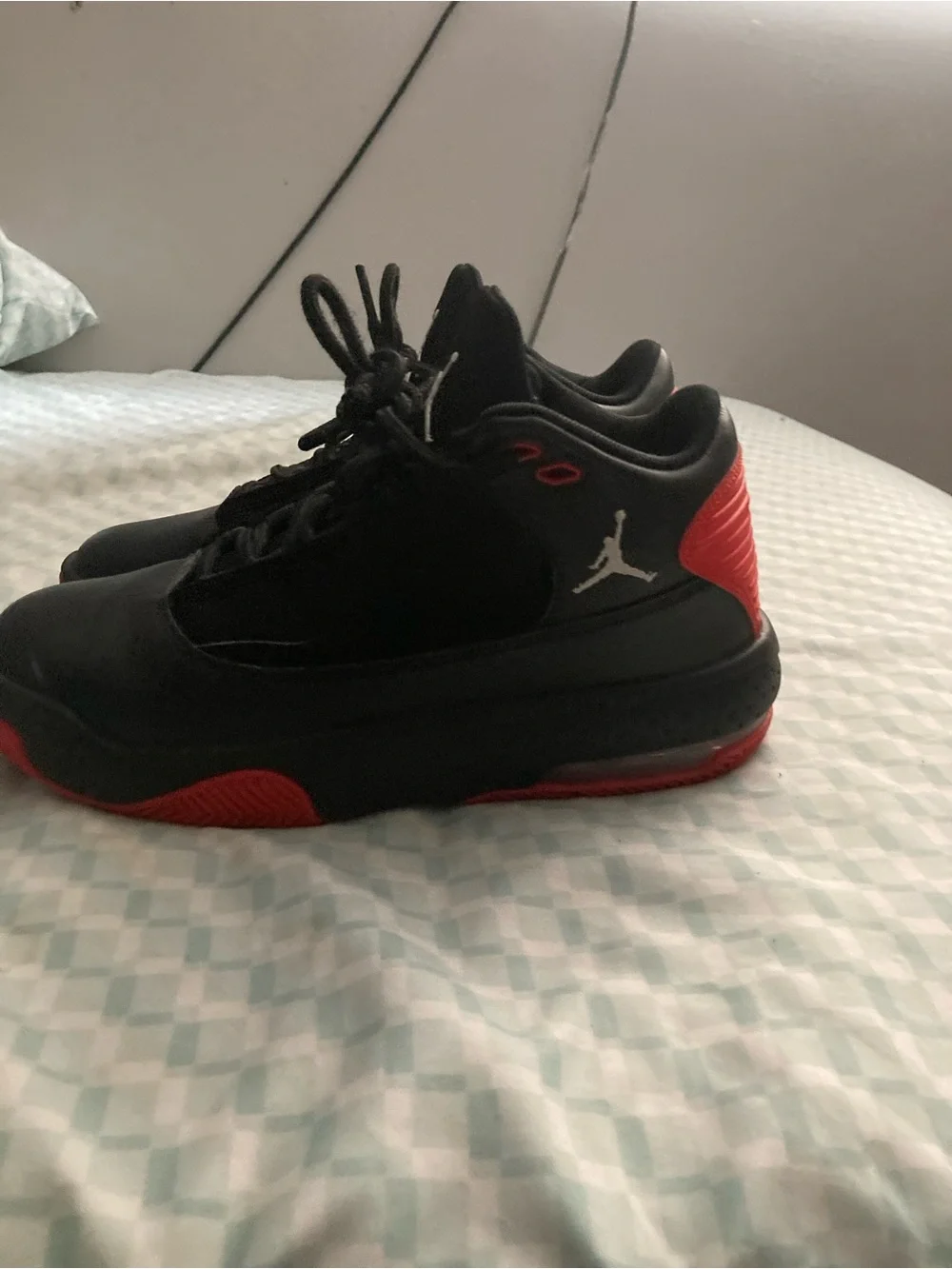 Jordan Kids Black Sneakers with Red Soles